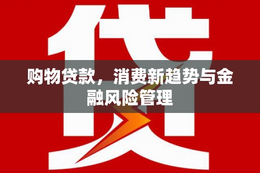 振兴购物贷款，消费新趋势与金融风险管理