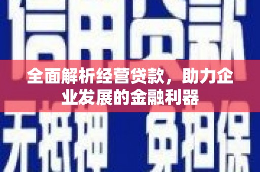 振兴全面解析经营贷款，助力企业发展的金融利器