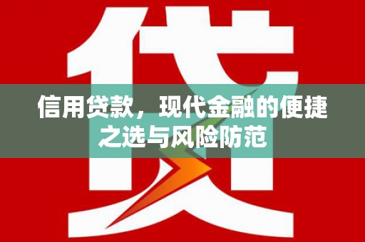 振兴信用贷款，现代金融的便捷之选与风险防范