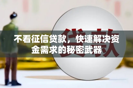 振兴不看征信贷款，快速解决资金需求的秘密武器