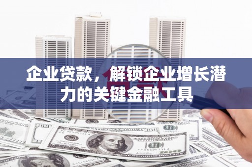 振兴企业贷款，解锁企业增长潜力的关键金融工具