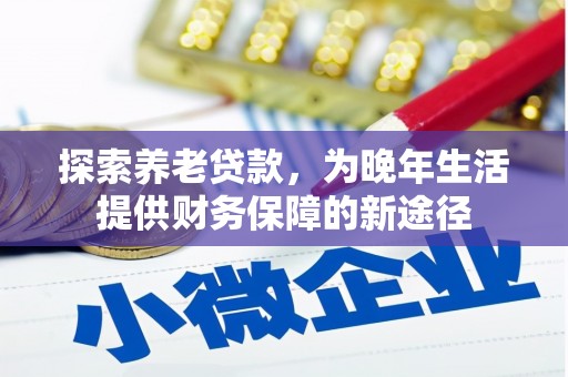 振兴探索养老贷款，为晚年生活提供财务保障的新途径