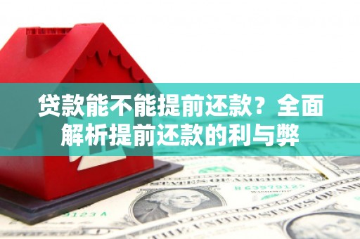 振兴贷款能不能提前还款？全面解析提前还款的利与弊