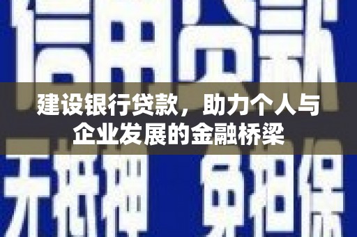 振兴建设银行贷款，助力个人与企业发展的金融桥梁