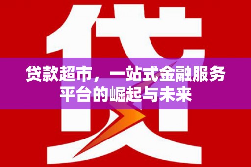 振兴贷款超市，一站式金融服务平台的崛起与未来