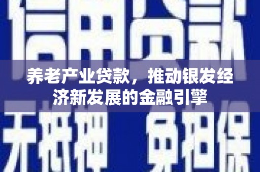 振兴养老产业贷款，推动银发经济新发展的金融引擎