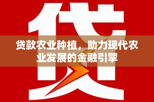 振兴贷款农业种植，助力现代农业发展的金融引擎
