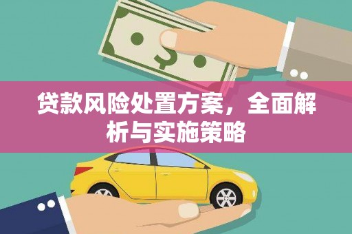 振兴贷款风险处置方案，全面解析与实施策略